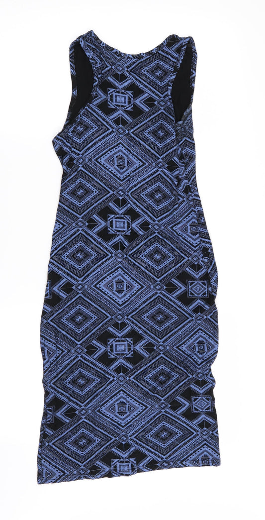 Club L Womens Multicoloured Geometric  Pencil Dress  Size 8