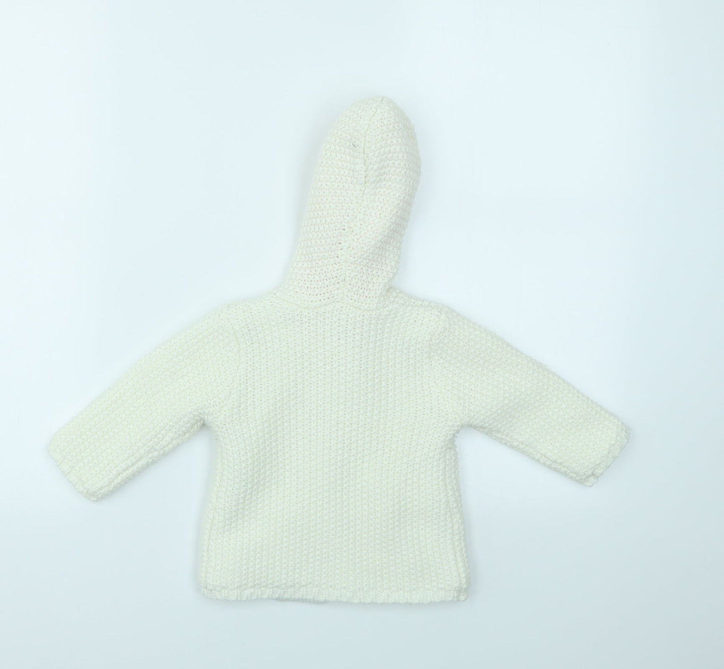 George Girls White   Cardigan Jumper Size 6-9 Months