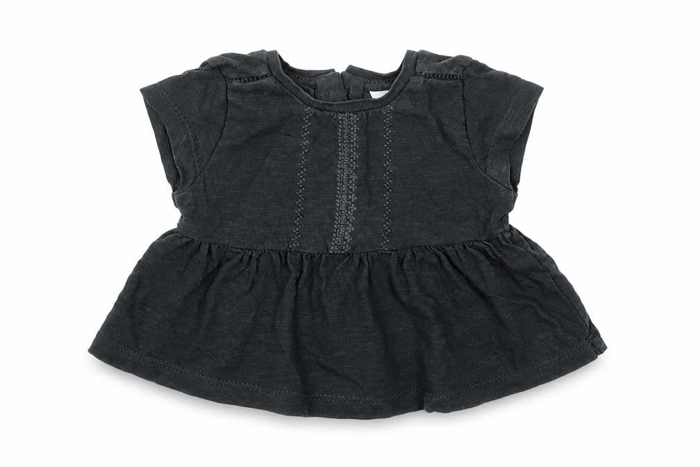 Front view of Next girls’ black basic t-shirt size newborn