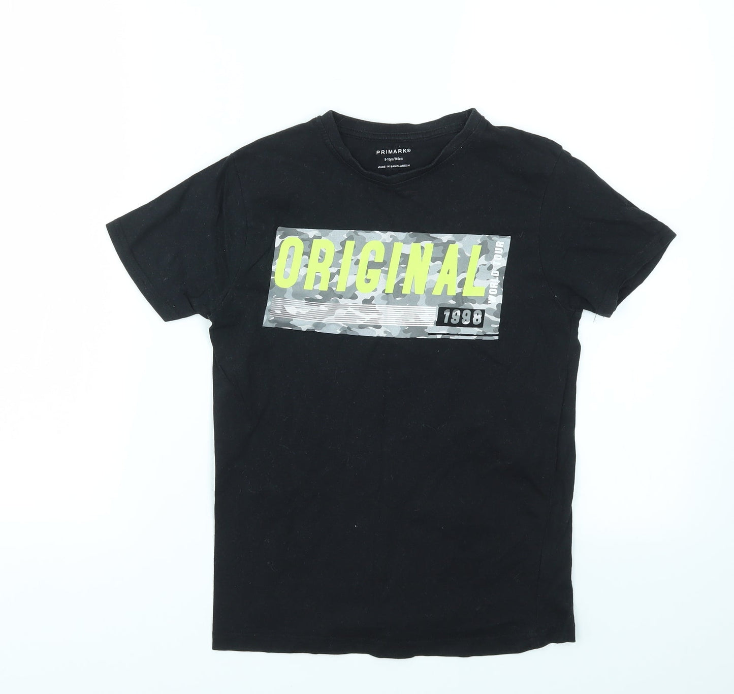 Primark Boys Black   Basic T-Shirt Size 9-10 Years