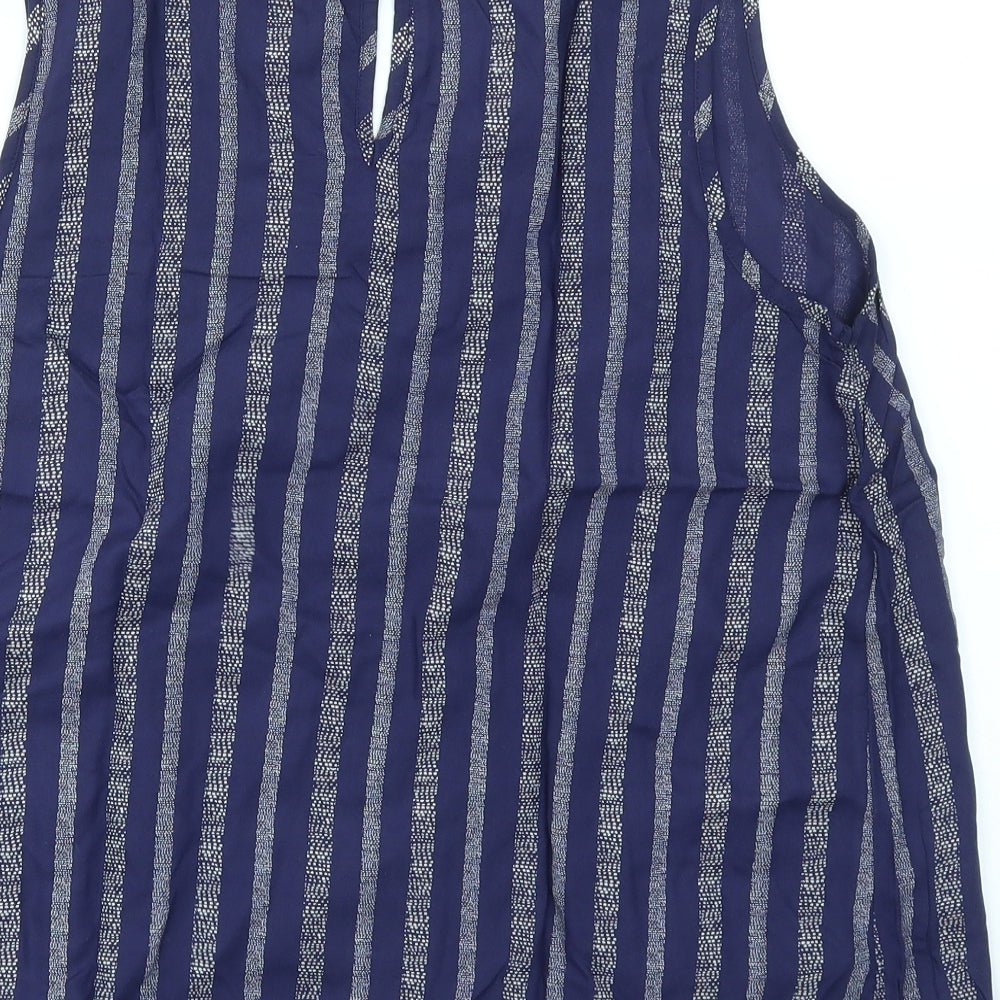 WEEKEND  Womens Blue Geometric  Basic Blouse Size 12