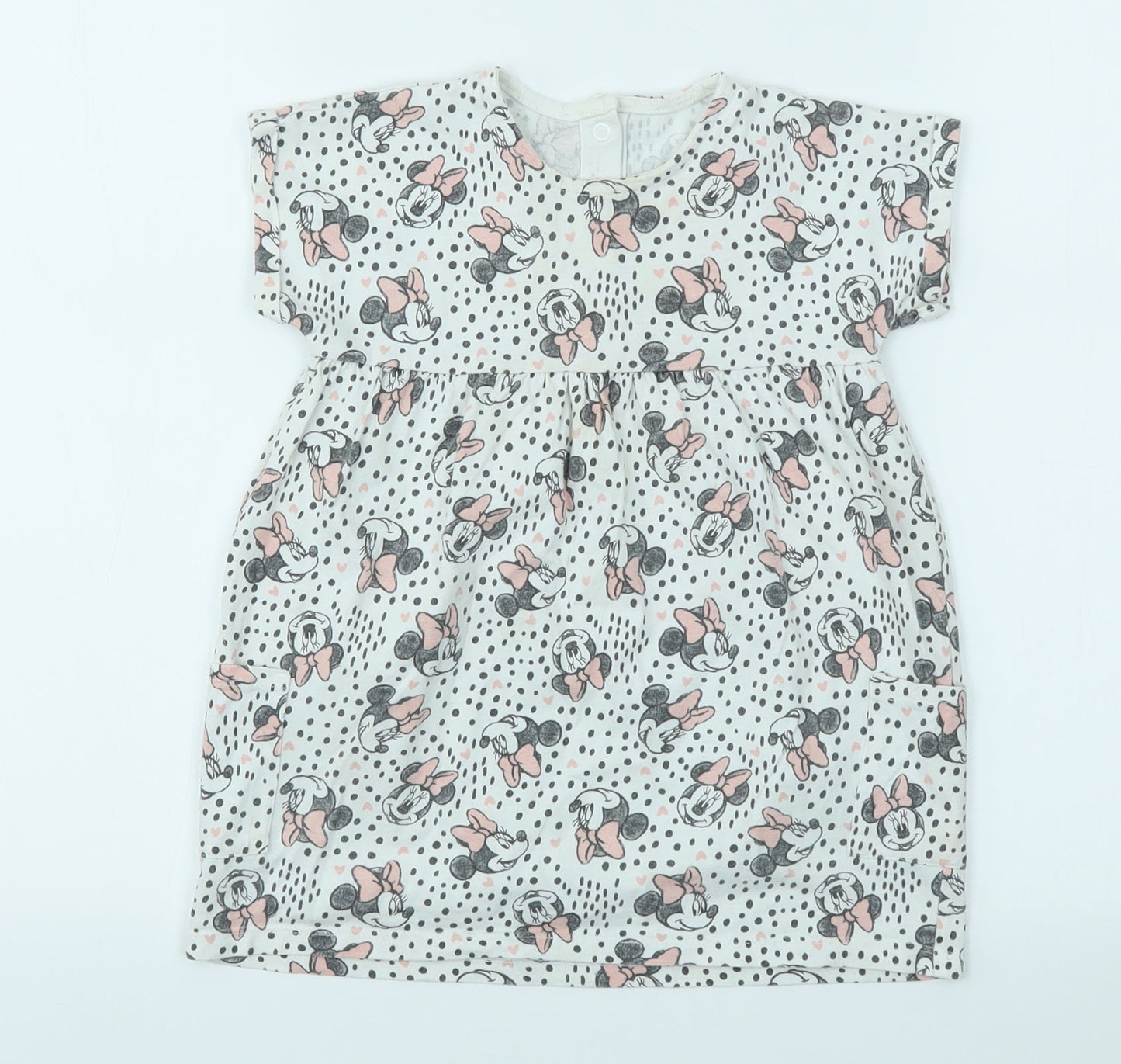 George Girls Ivory Geometric  Fit & Flare  Size 12-18 Months