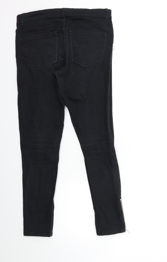 Preworn Womens Black  Denim Skinny Jeans Size 29 in L28 in