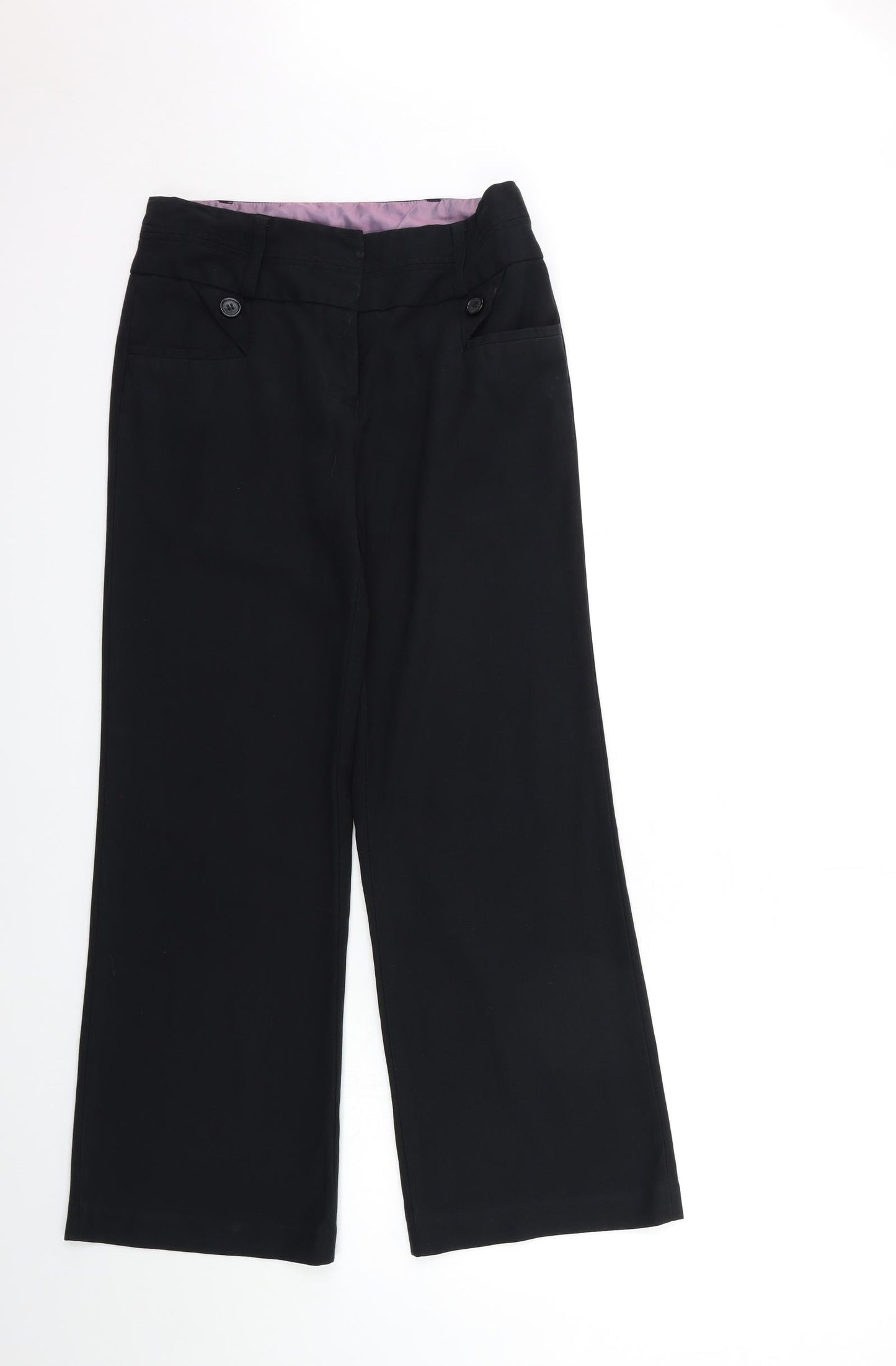 NEXT Womens Black   Trousers  Size 8 L28 in