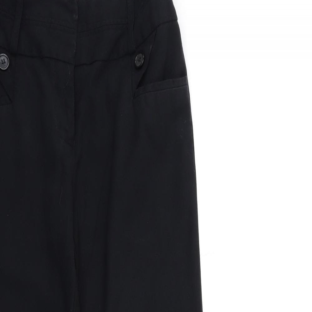 NEXT Womens Black   Trousers  Size 8 L28 in