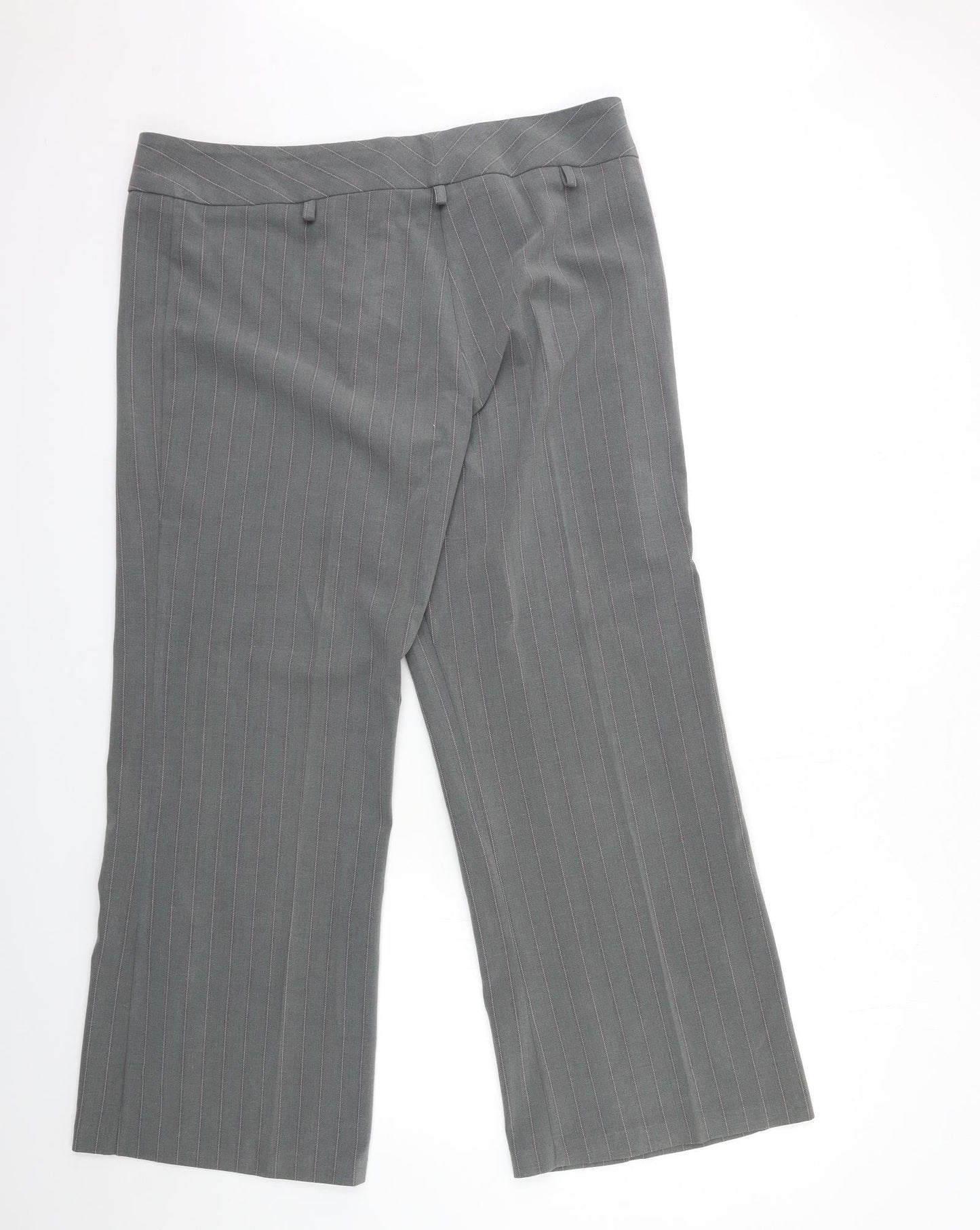 EVIE Womens Grey Striped  Trousers  Size 18 L30 in