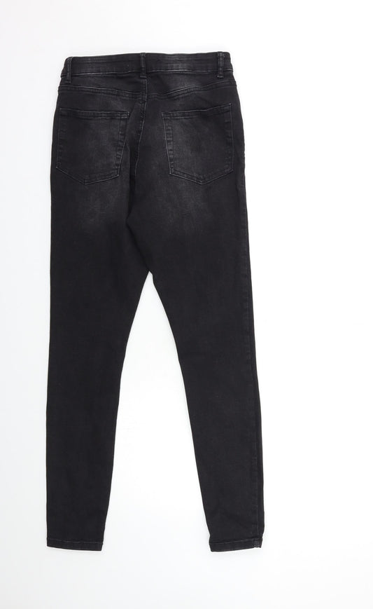 Denim & Co. Womens Black  Denim Skinny Jeans Size 12 L28 in