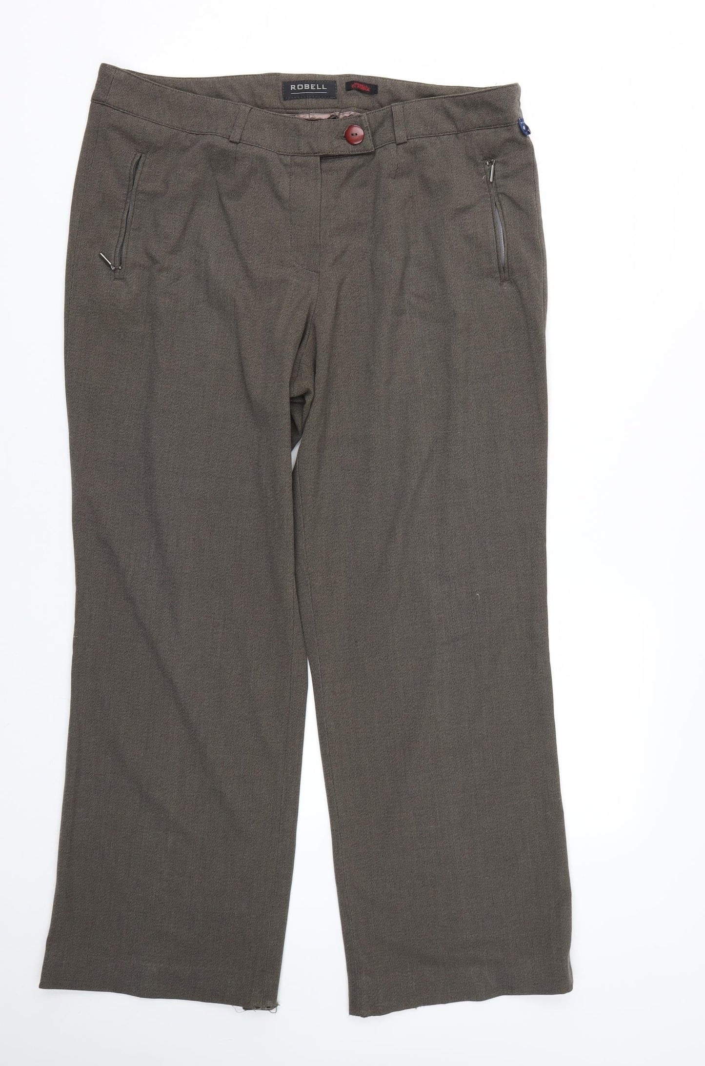 Robell Womens Brown   Trousers  Size 36 L27 in