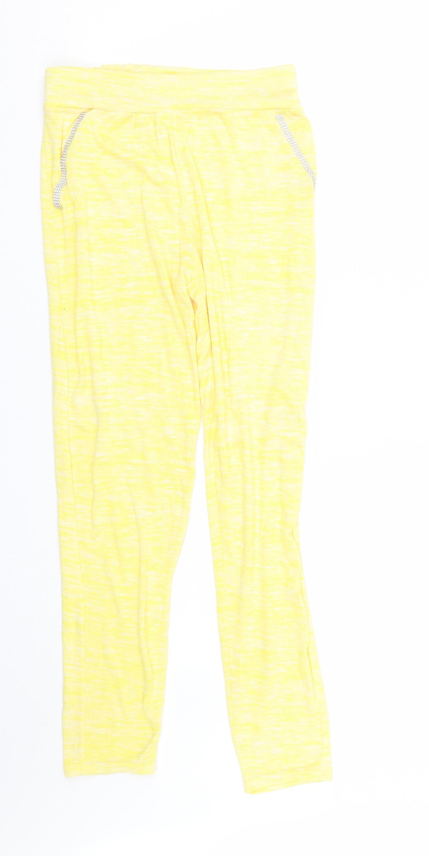Preworn Womens Yellow Striped  Cami Lounge Pants Size 10