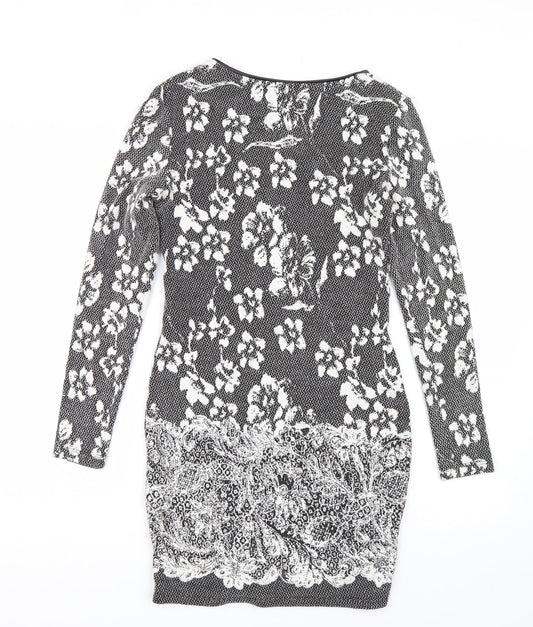 River Island Womens Grey Floral  Wrap Dress  Size 10