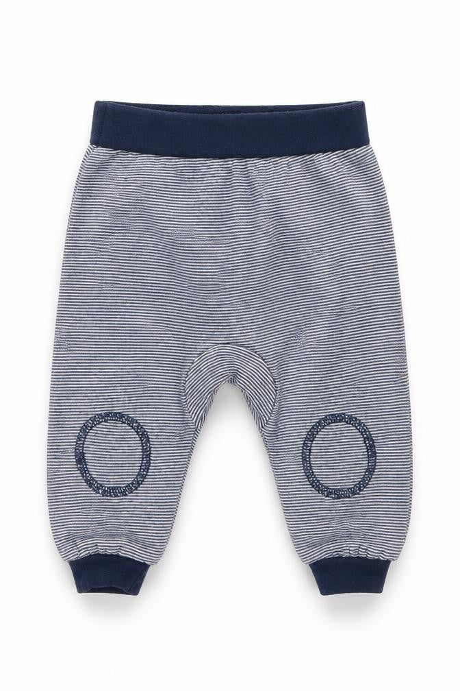 Primark Baby Blue Striped  Jogger Trousers Size 3-6 Months