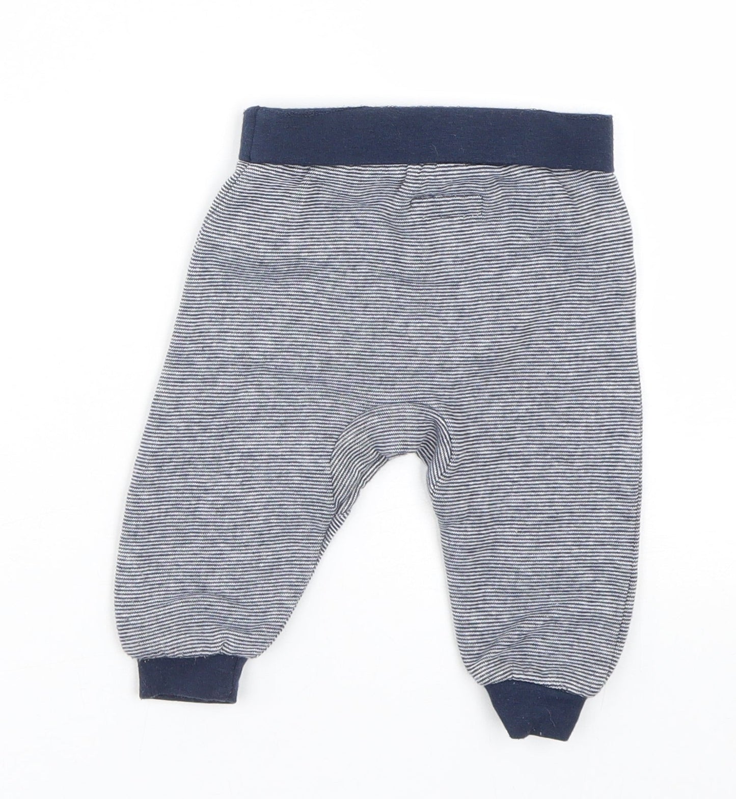 Primark Baby Blue Striped  Jogger Trousers Size 3-6 Months