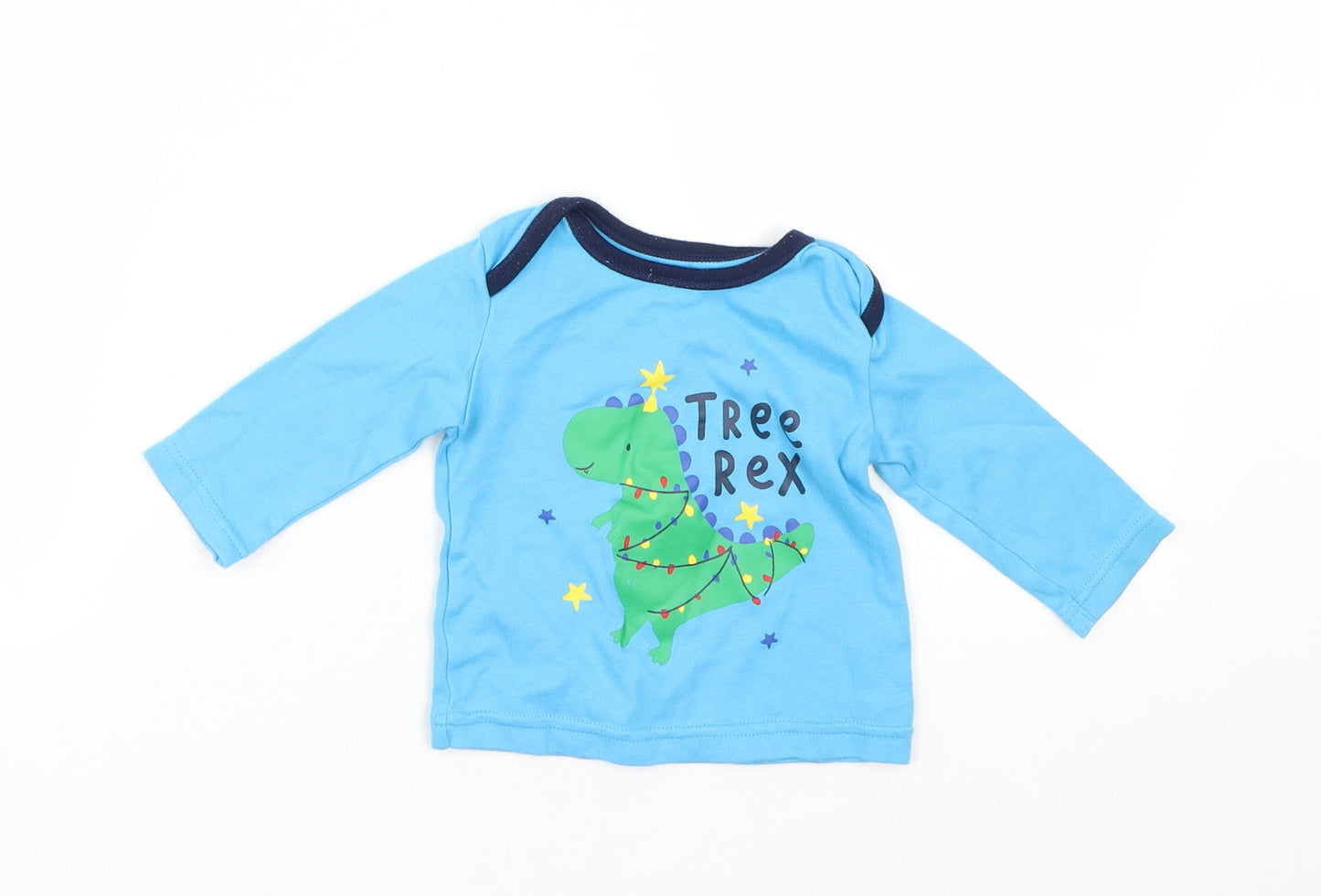 George Baby Blue   Cami Pyjama Top Size 3-6 Months  - Christmas Dinosaurs