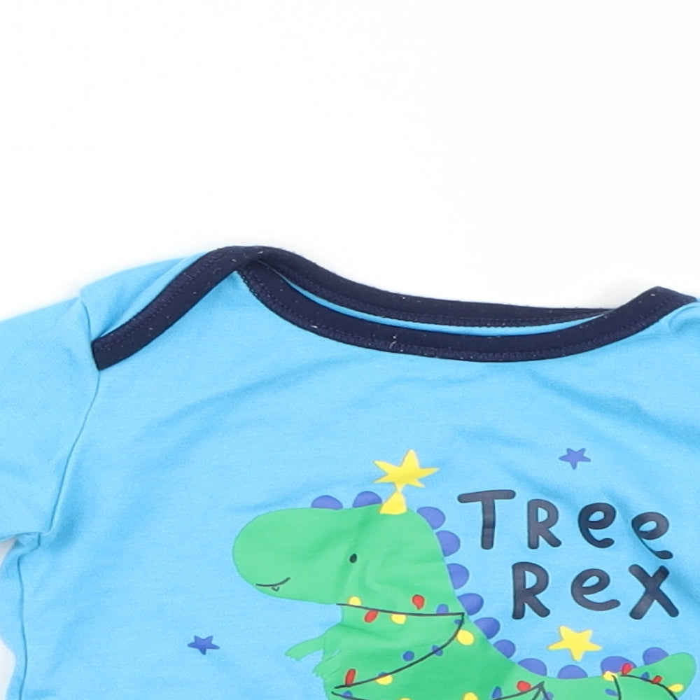 George Baby Blue   Cami Pyjama Top Size 3-6 Months  - Christmas Dinosaurs