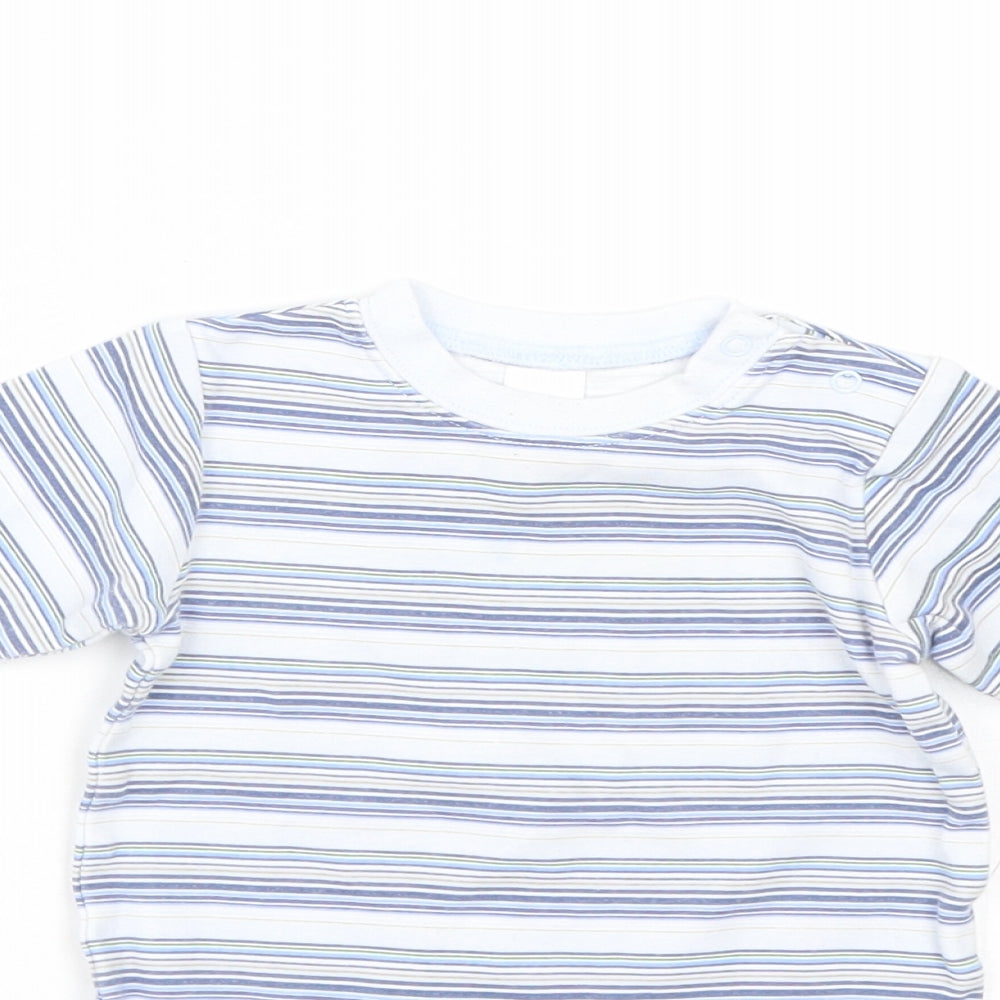 NEXT Baby Blue Striped  Basic T-Shirt Size 3-6 Months