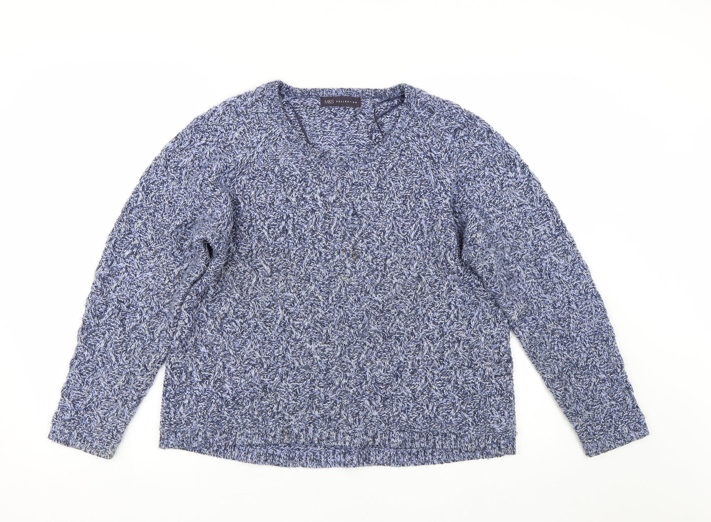M&S Womens Blue   Pullover Jumper Size 14