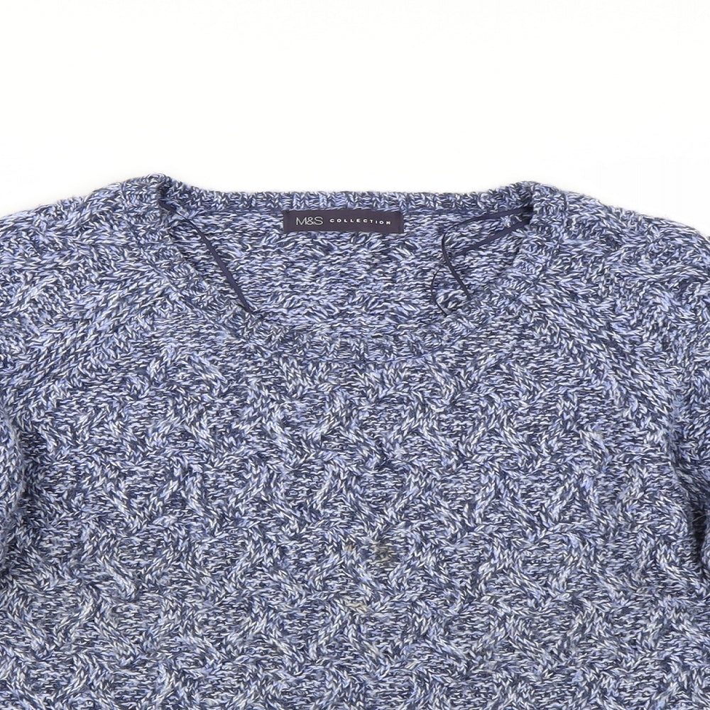 M&S Womens Blue   Pullover Jumper Size 14