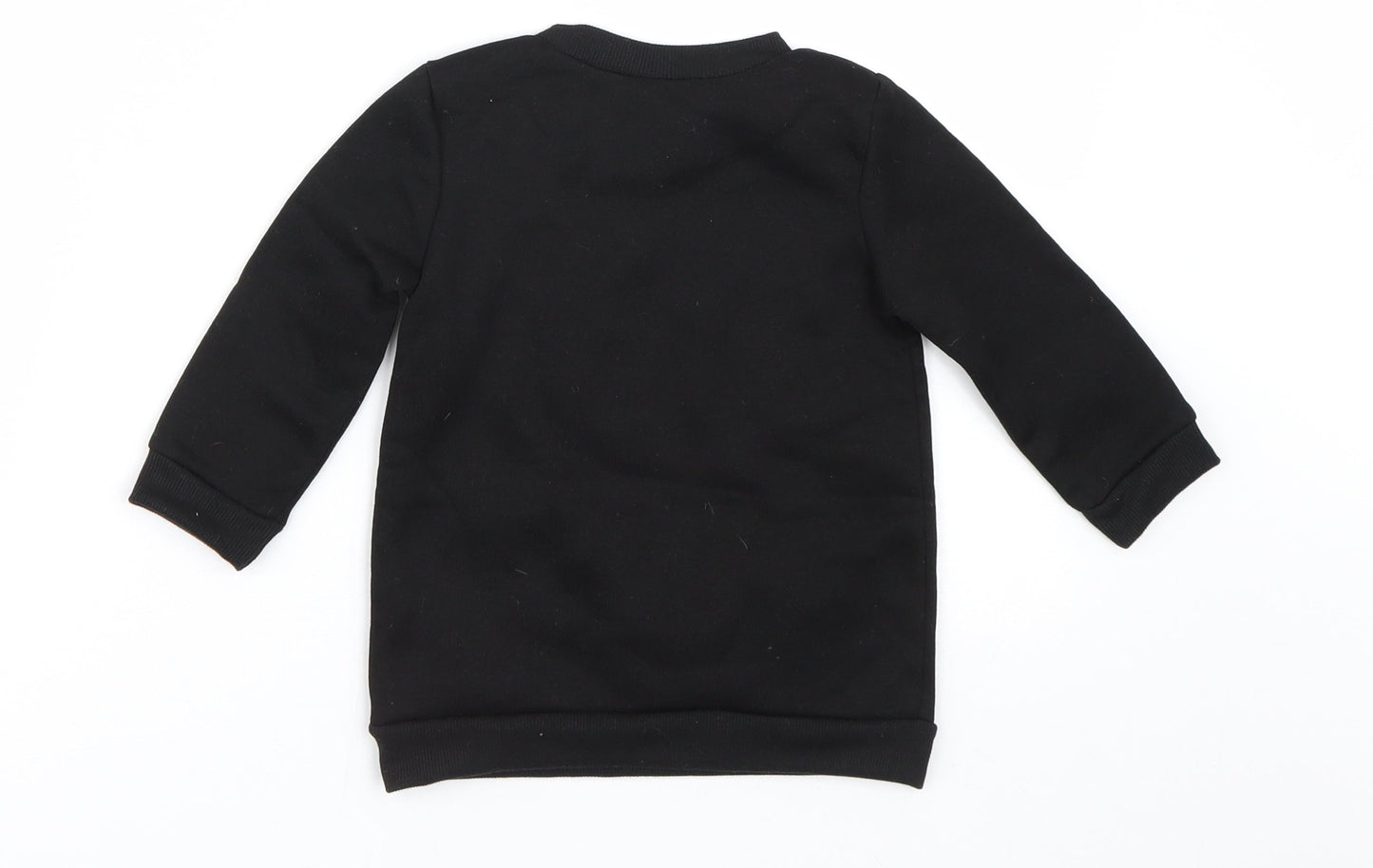 Preworn Girls Black   Pullover Sweatshirt Size 3-4 Years