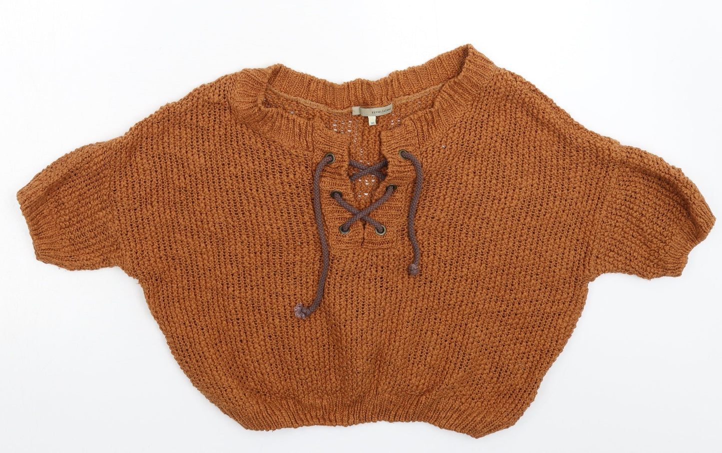 River Island Womens Brown  Knit Pullover Jumper Size 10
