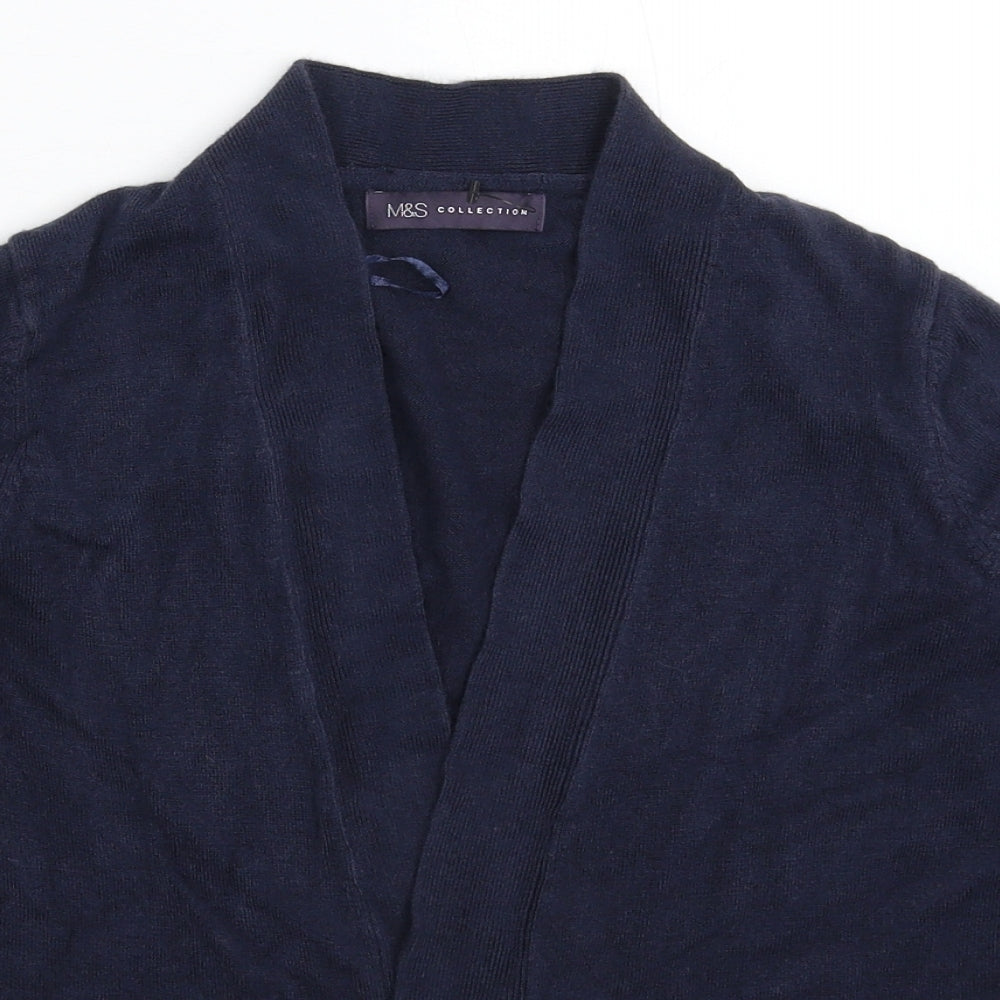 Marks and Spencer Womens Blue  Knit Cardigan Jumper Size S