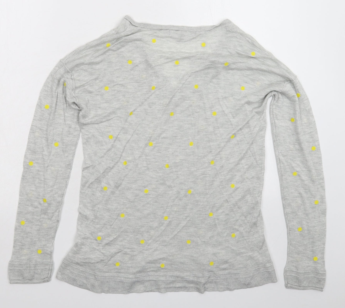 NEXT Womens Grey Polka Dot Knit Pullover Jumper Size 12