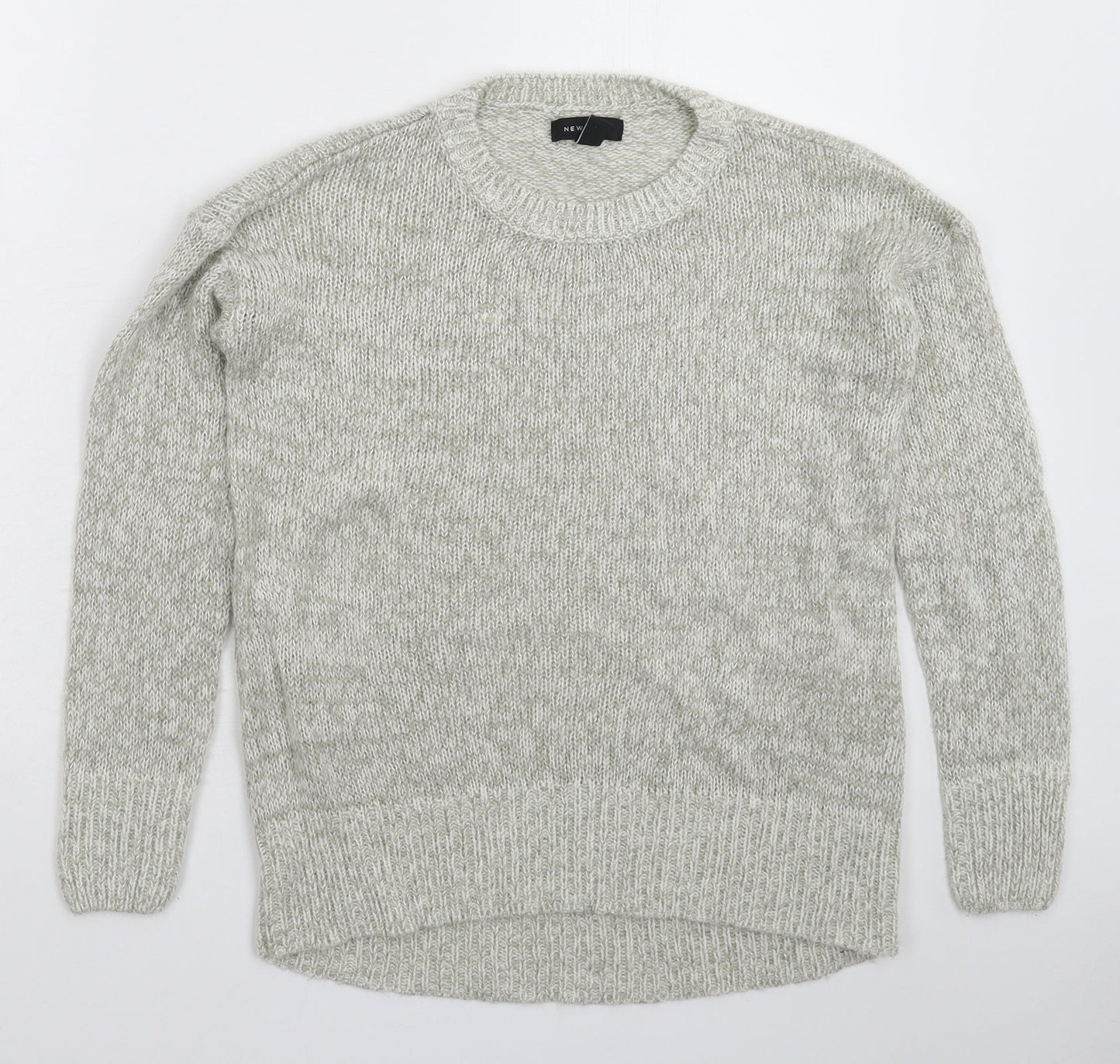 New Look Womens Grey  Knit Pullover Jumper Size S