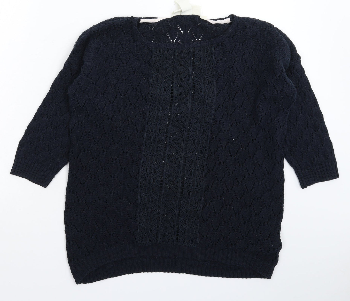 H&M Womens Blue  Knit Pullover Jumper Size M
