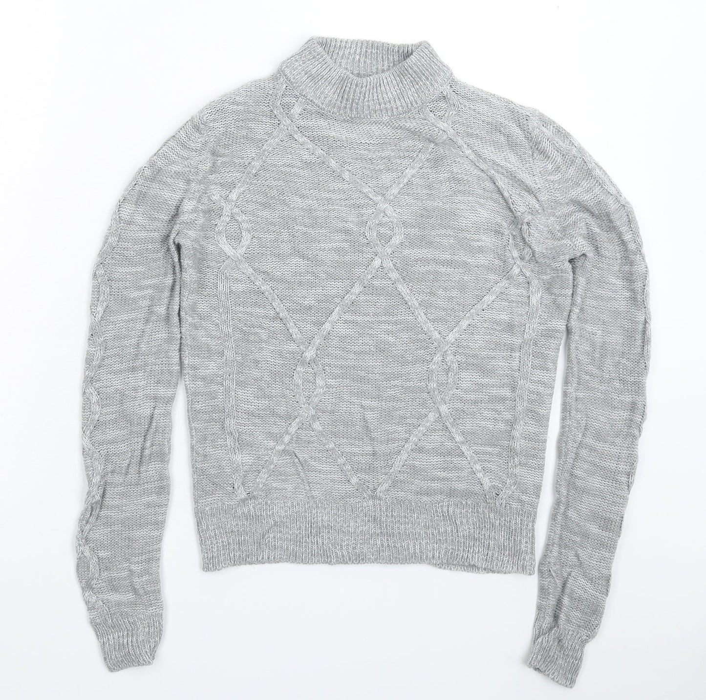 Papaya Womens Grey  Knit Pullover Jumper Size S