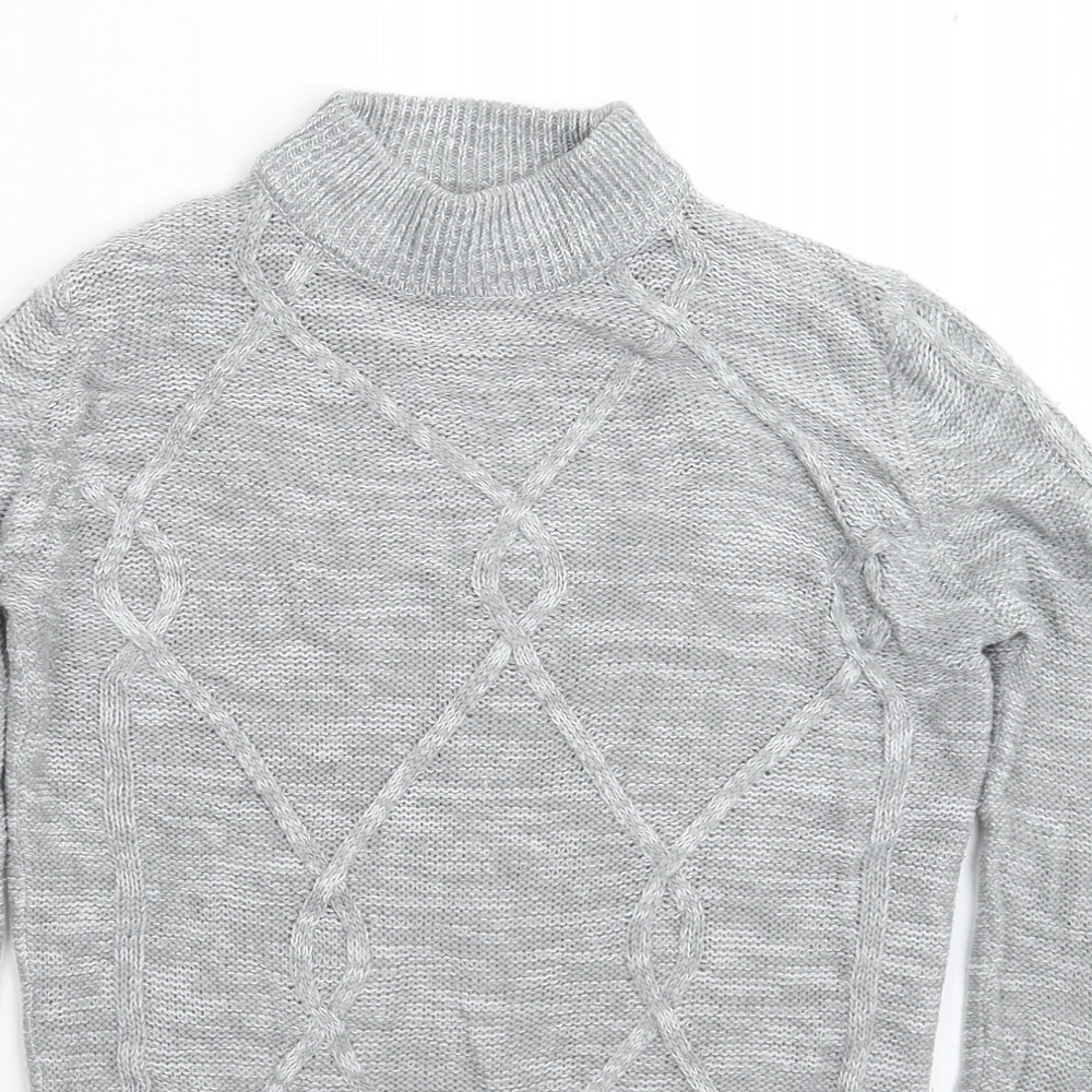 Papaya Womens Grey  Knit Pullover Jumper Size S