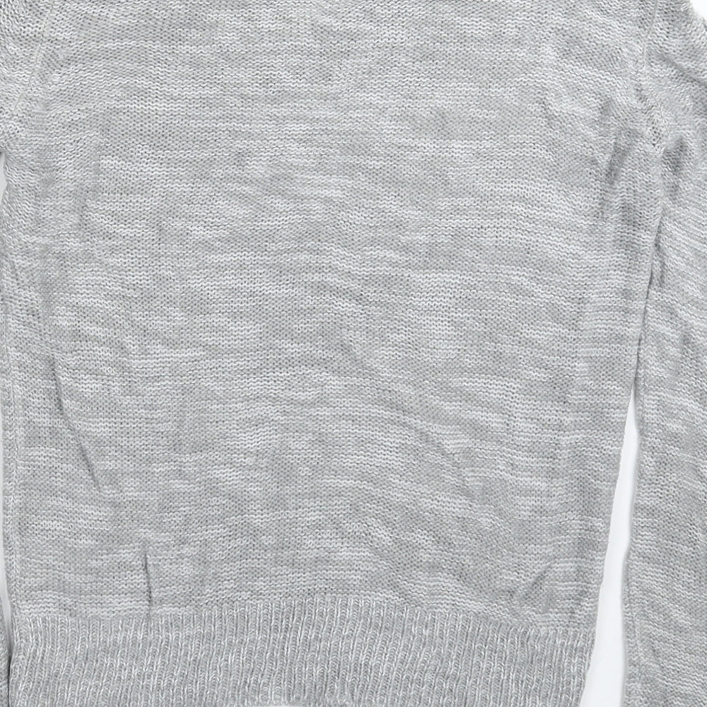 Papaya Womens Grey  Knit Pullover Jumper Size S
