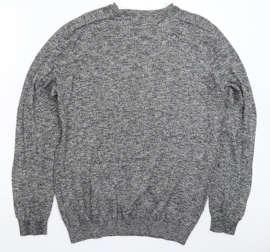 River Island Mens Grey  Knit Pullover Jumper Size L