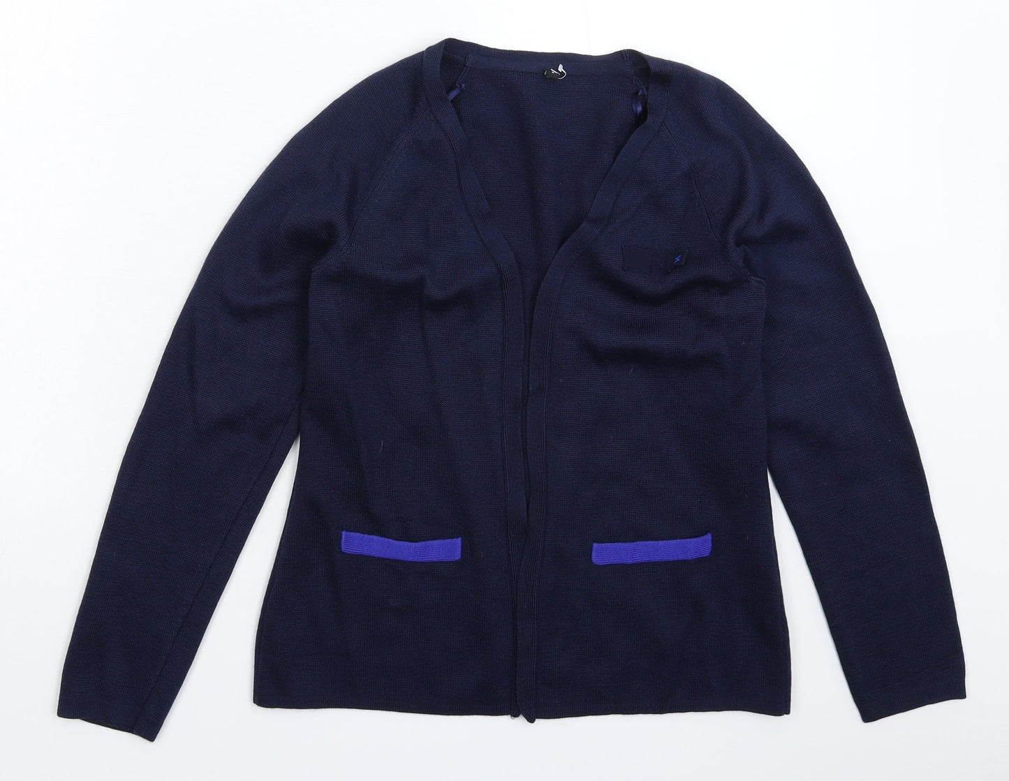 Preworn Womens Blue  Knit Cardigan Jumper Size 6