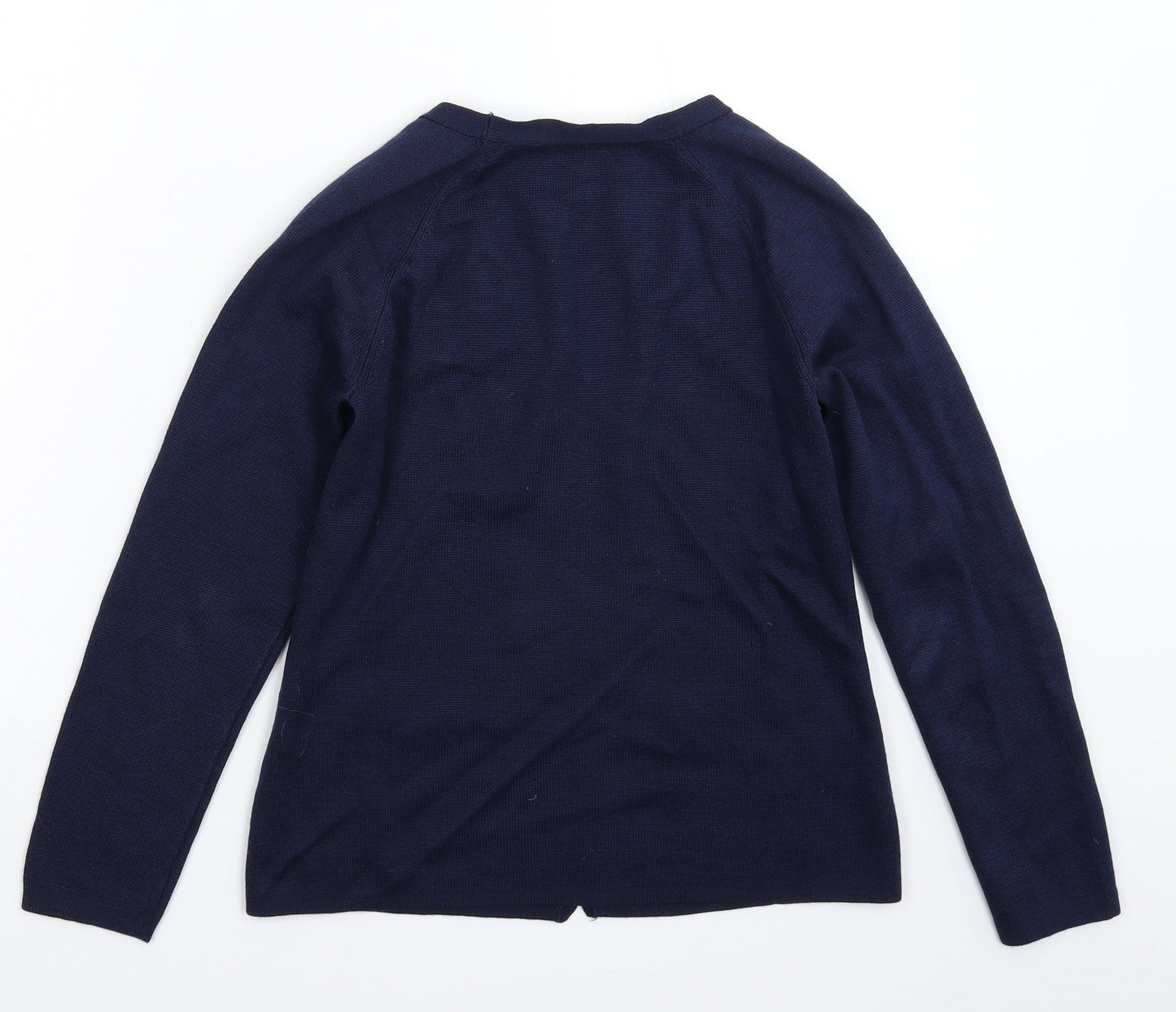 Preworn Womens Blue  Knit Cardigan Jumper Size 6
