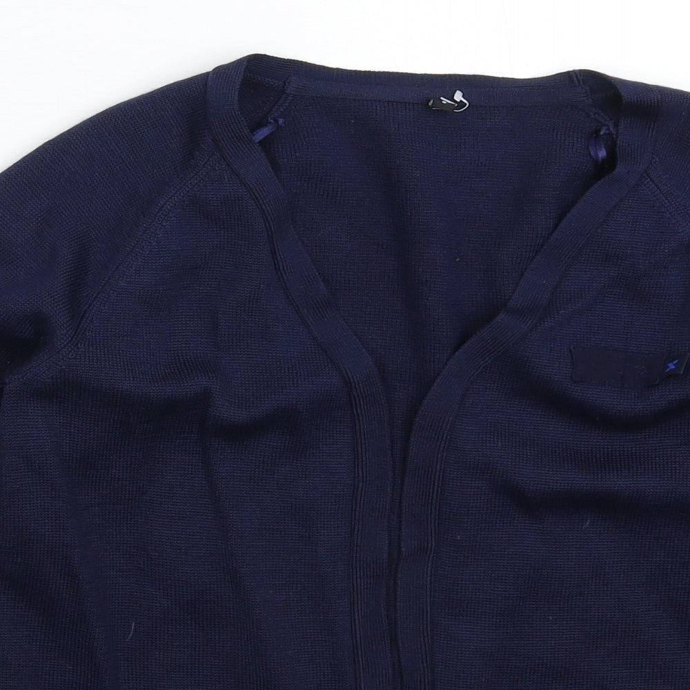 Preworn Womens Blue  Knit Cardigan Jumper Size 6
