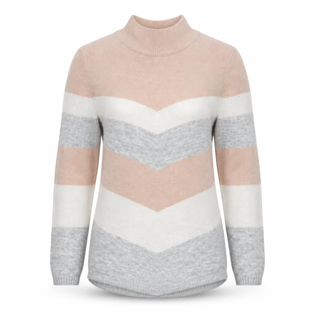 M&Co Womens Multicoloured Striped Knit Pullover Jumper Size 10
