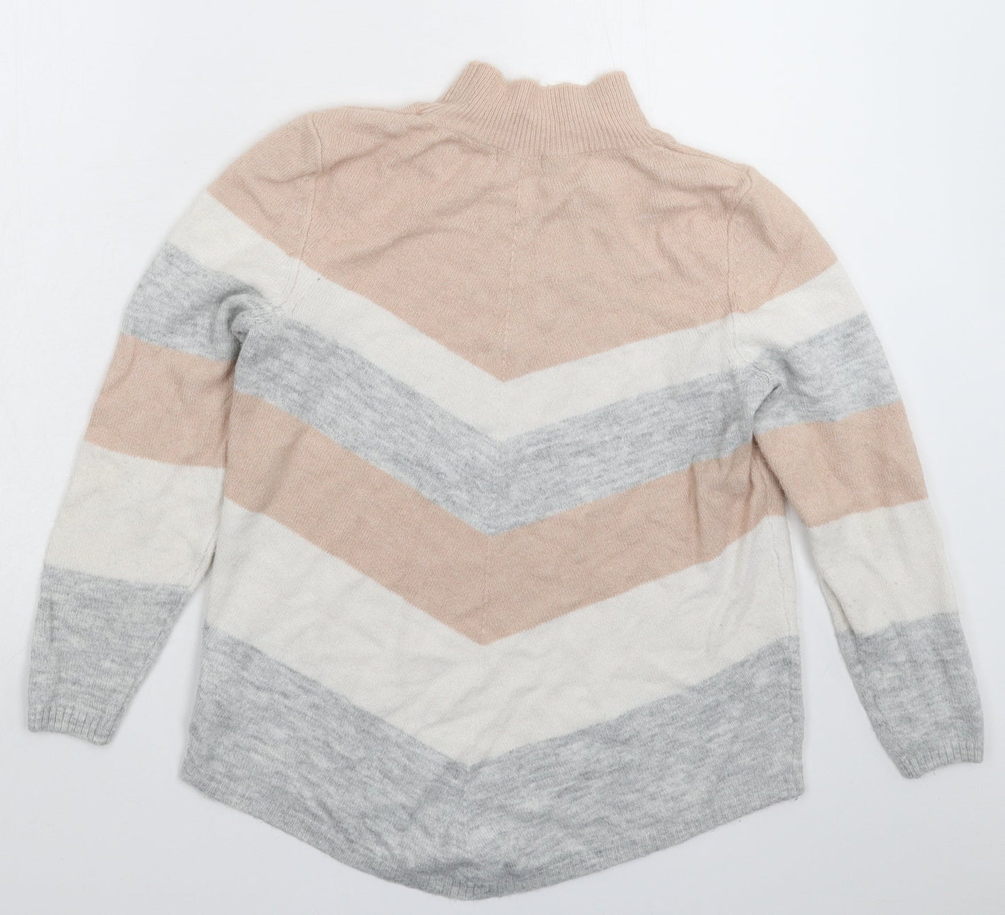 M&Co Womens Multicoloured Striped Knit Pullover Jumper Size 10