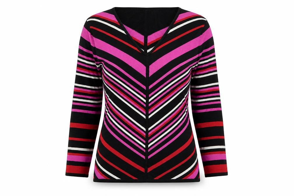 Planet Womens Multicoloured Striped Knit Pullover Jumper Size S