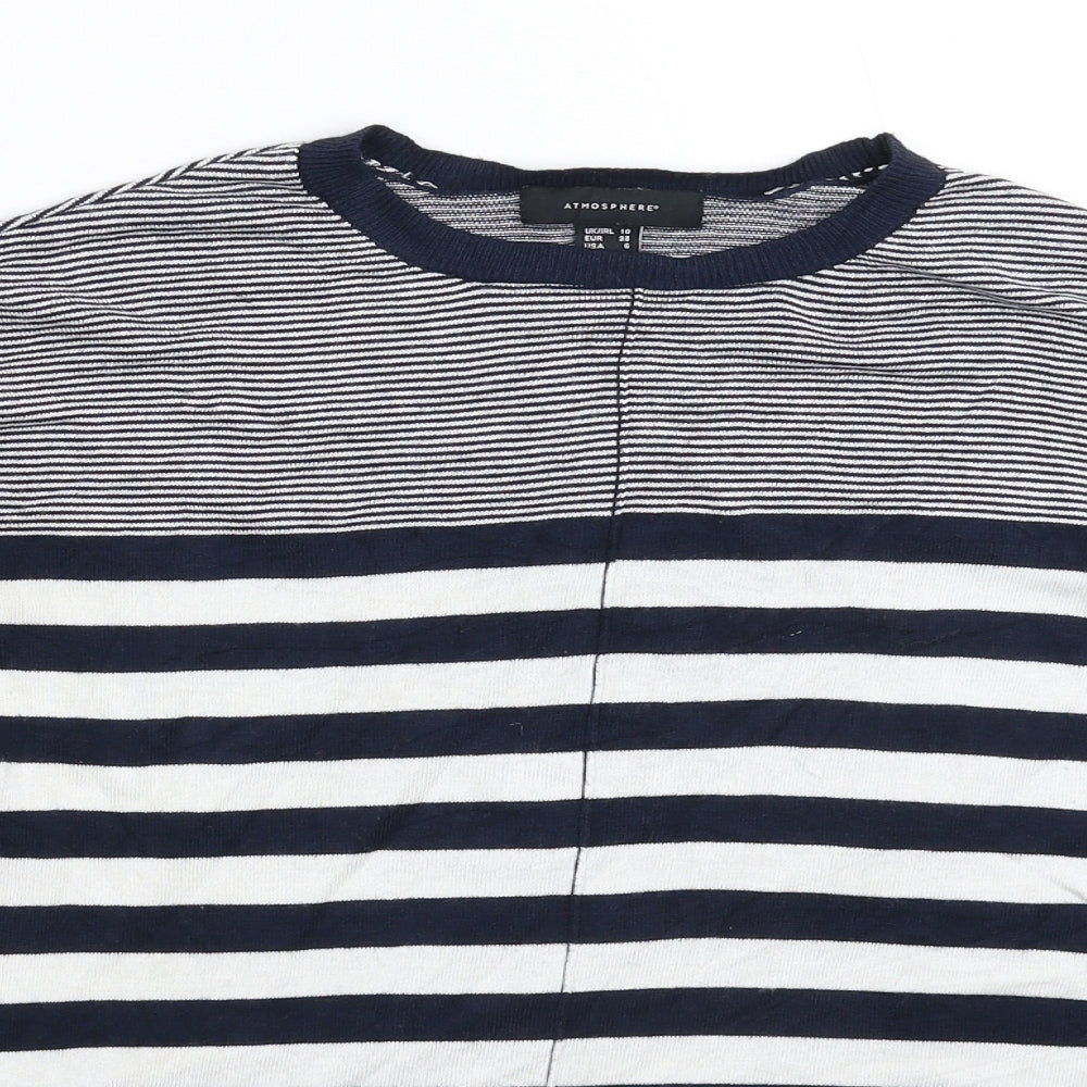 Atmosphere Womens Multicoloured Striped Knit Pullover Jumper Size 10