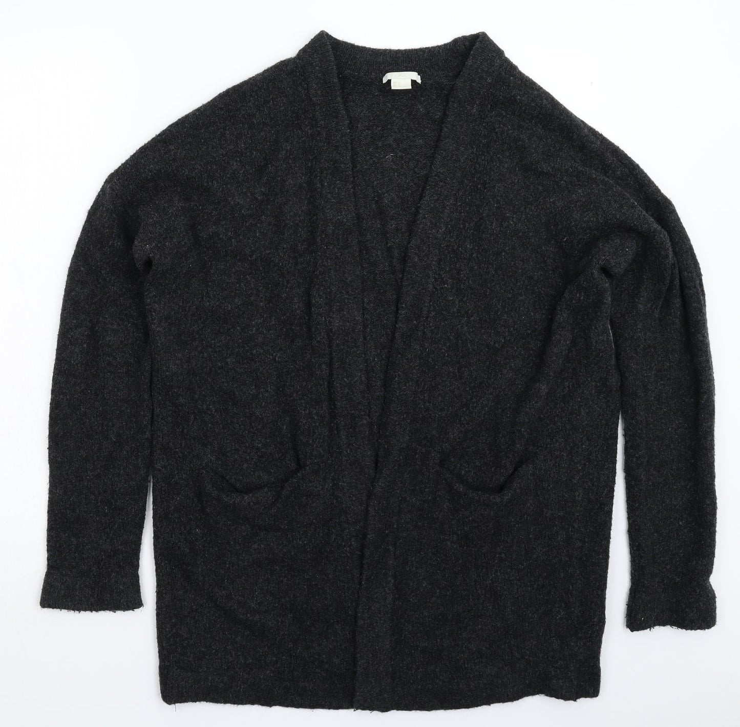 H&M Womens Grey  Knit Cardigan Jumper Size S