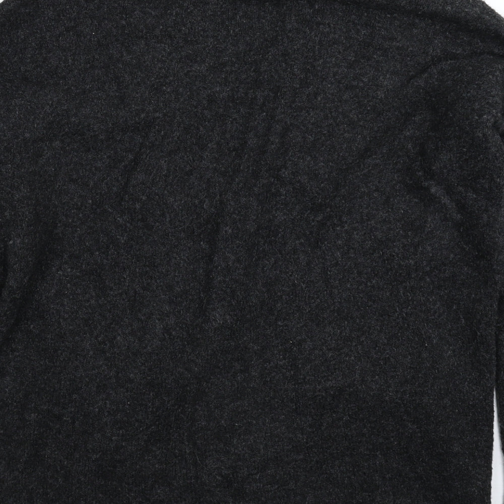 H&M Womens Grey  Knit Cardigan Jumper Size S