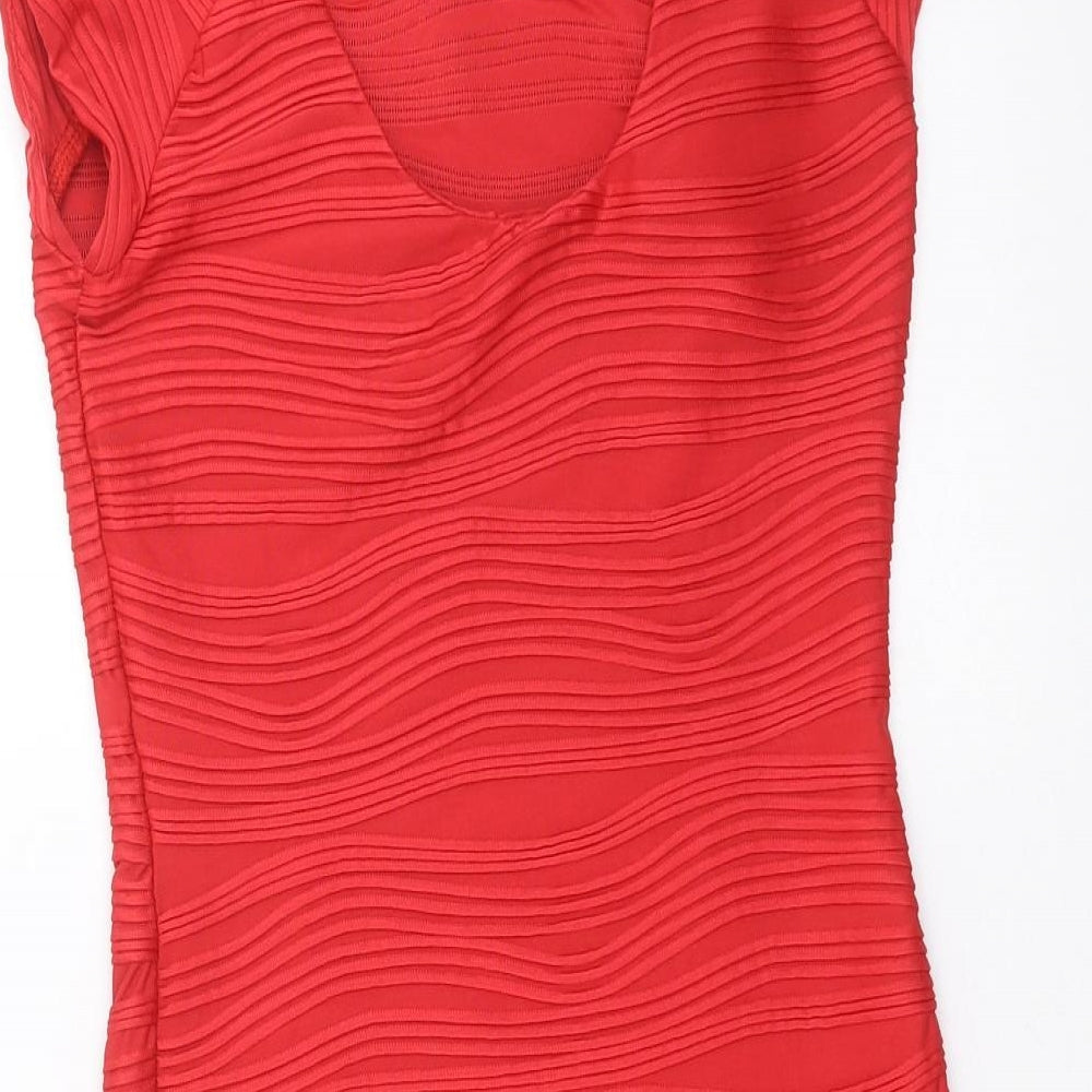 AX Paris Womens Red Geometric  Mini  Size 8