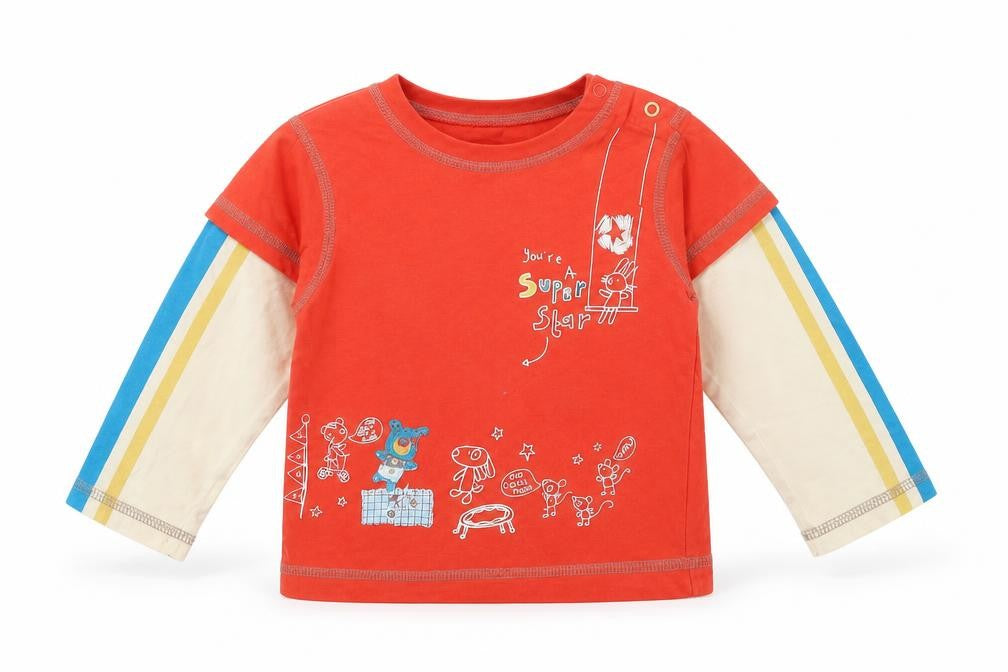 Mini Club Baby Orange   Basic T-Shirt Size 9-12 Months  - Super Star