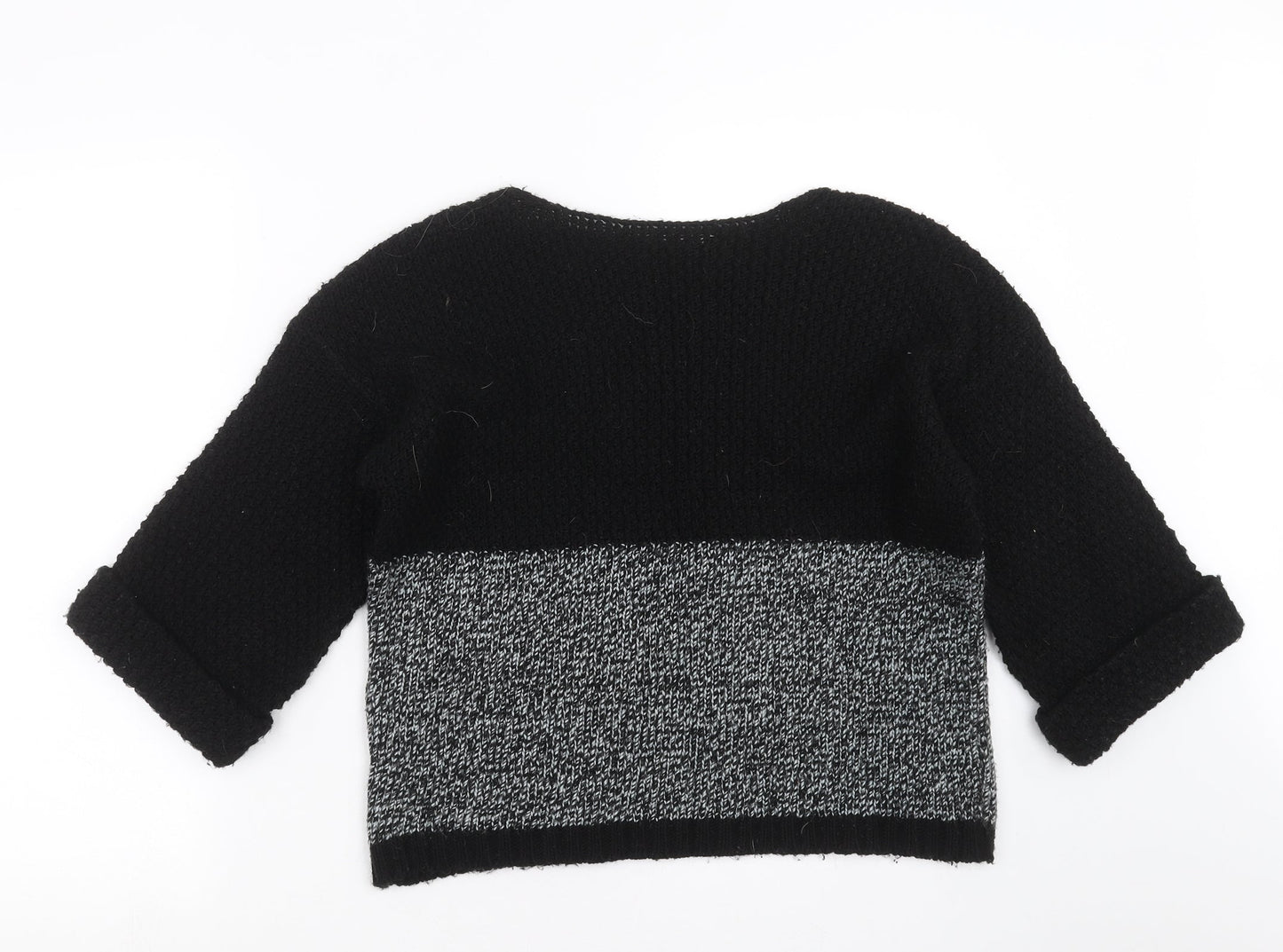 New Look Womens Black  Knit Pullover Jumper Size 8