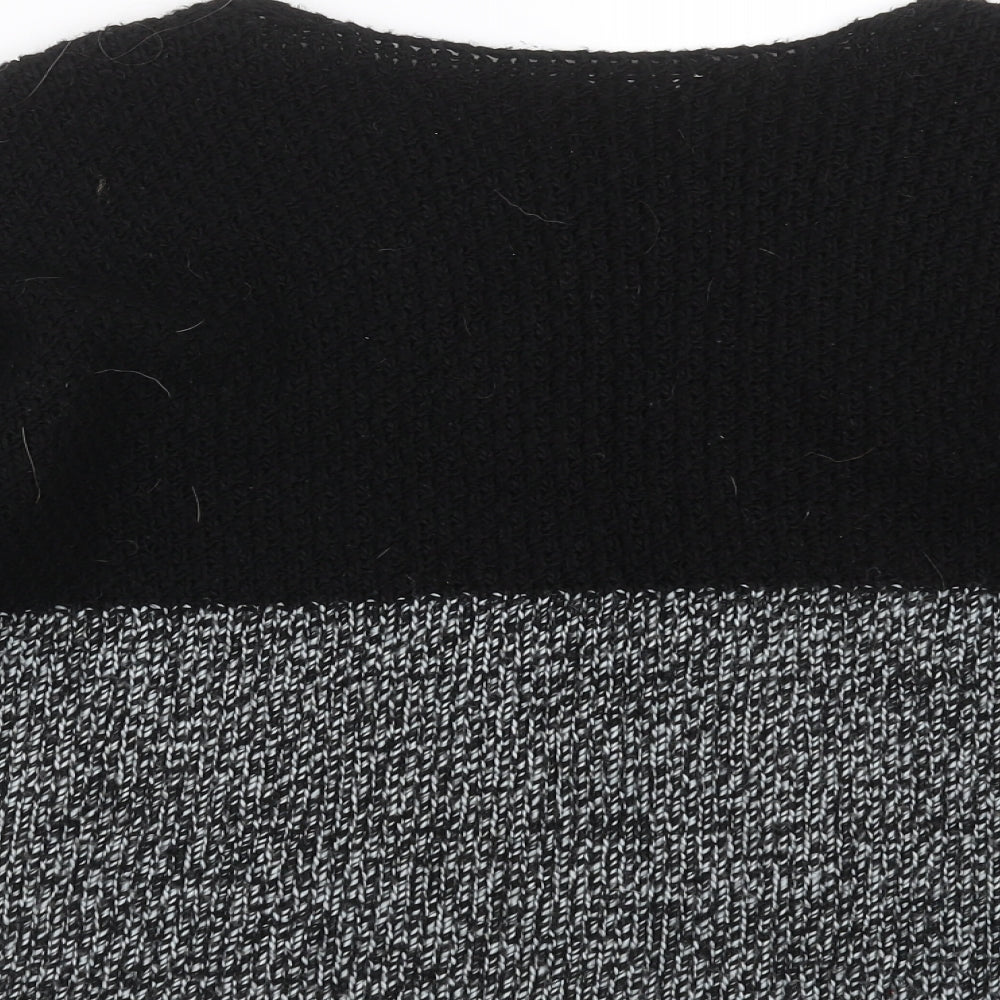 New Look Womens Black  Knit Pullover Jumper Size 8