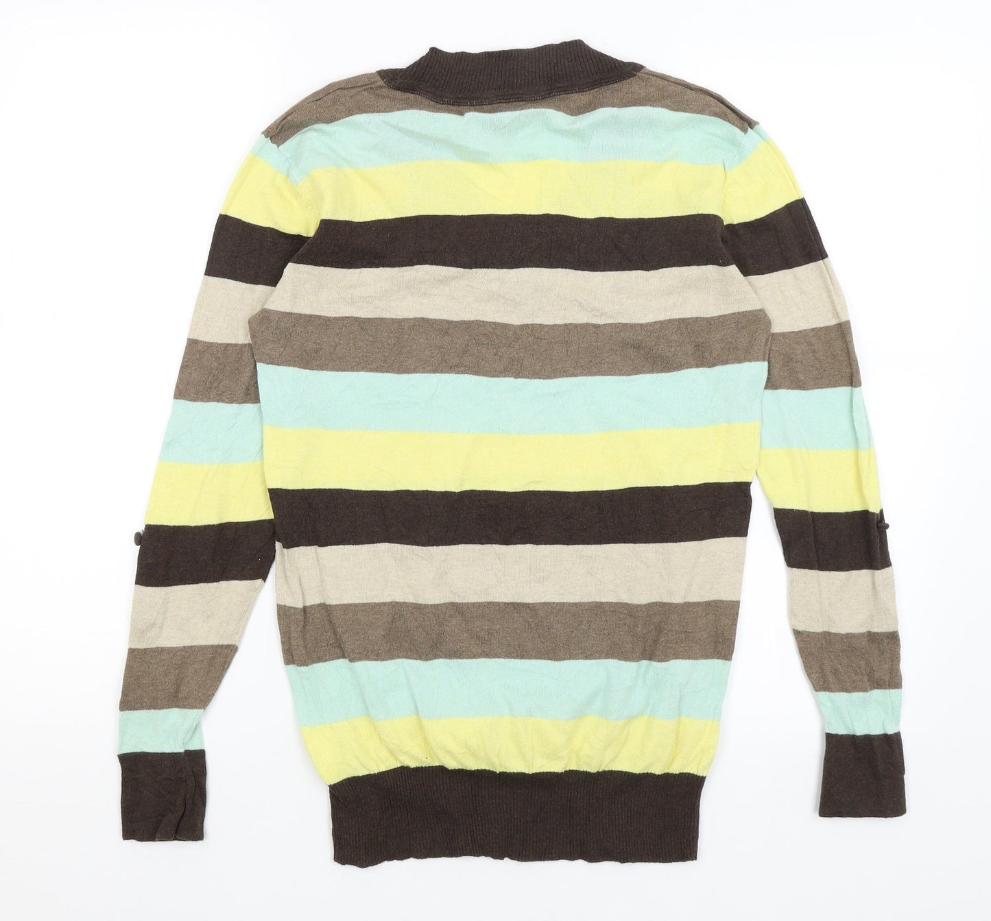 NEXT Womens Brown Striped  Pullover Jumper Size 8