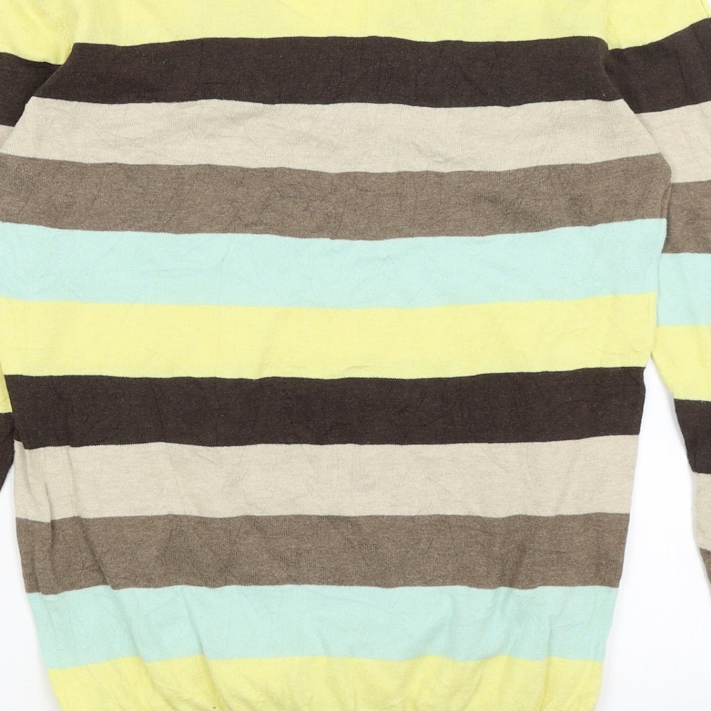 NEXT Womens Brown Striped  Pullover Jumper Size 8