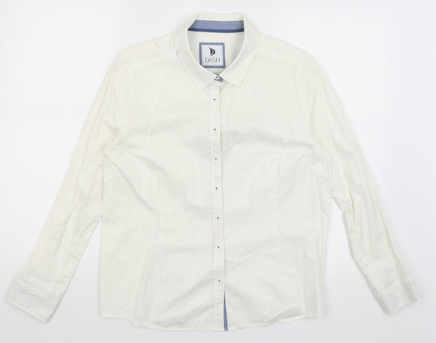 DASH Mens White    Button-Up Size S