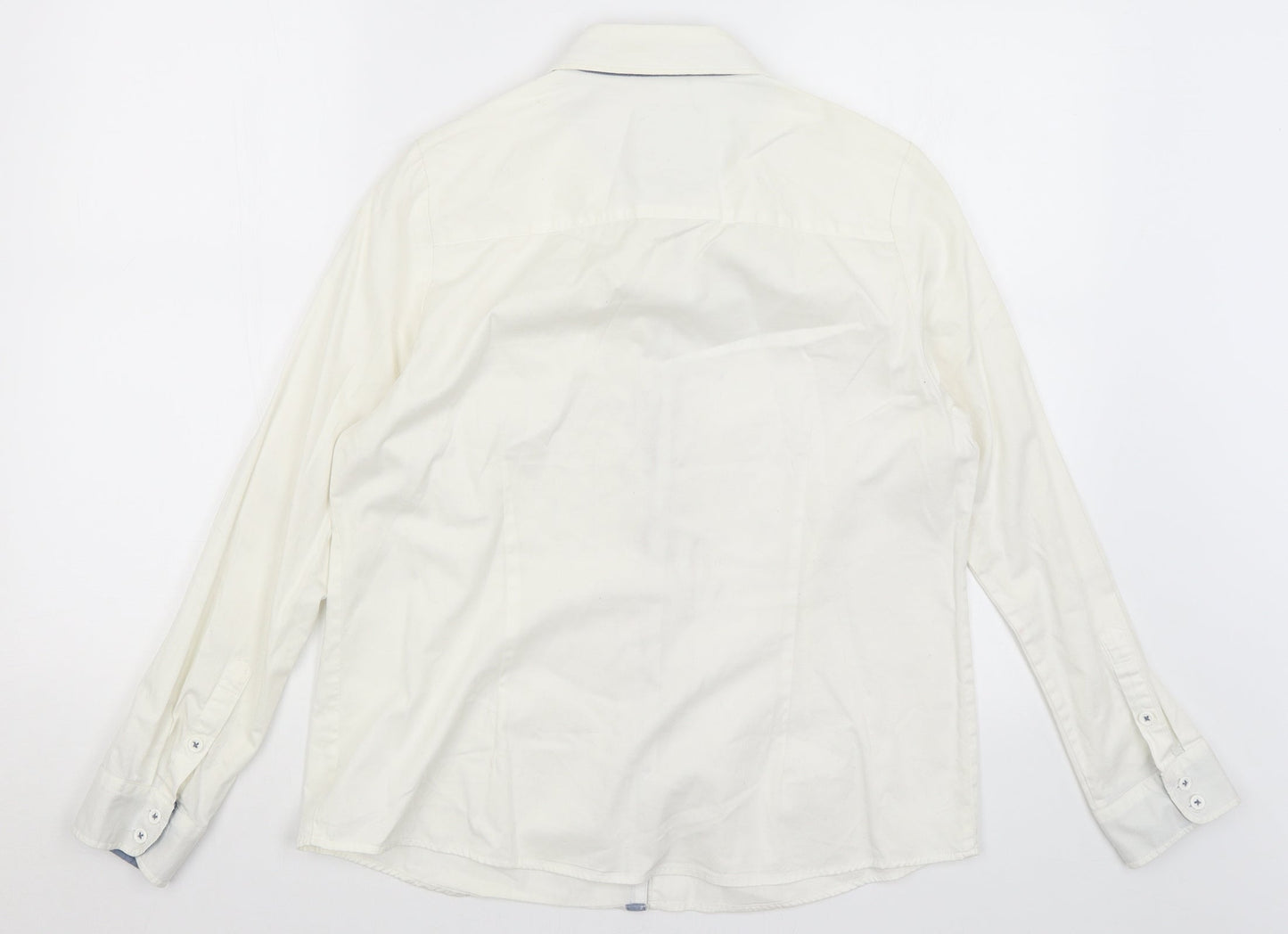 DASH Mens White    Button-Up Size S