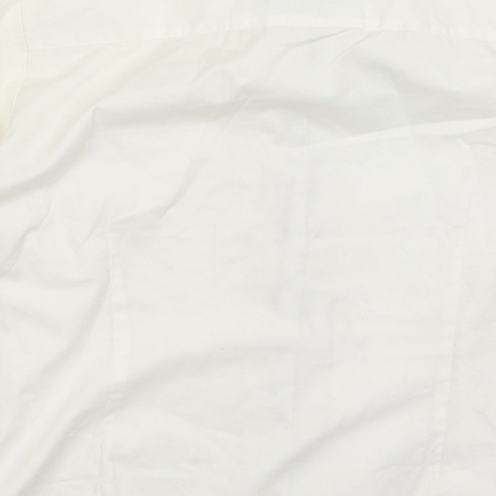 DASH Mens White    Button-Up Size S