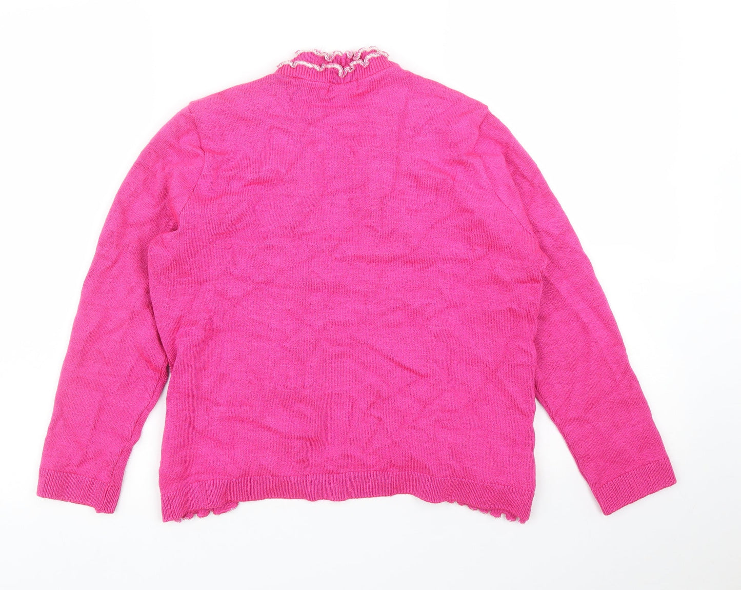 Keeno Womens Pink Striped  Pullover Jumper Size M